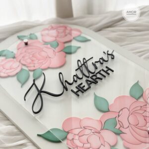 Wooden Floral name sign