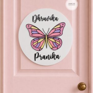 Personalized butterfly nameplate