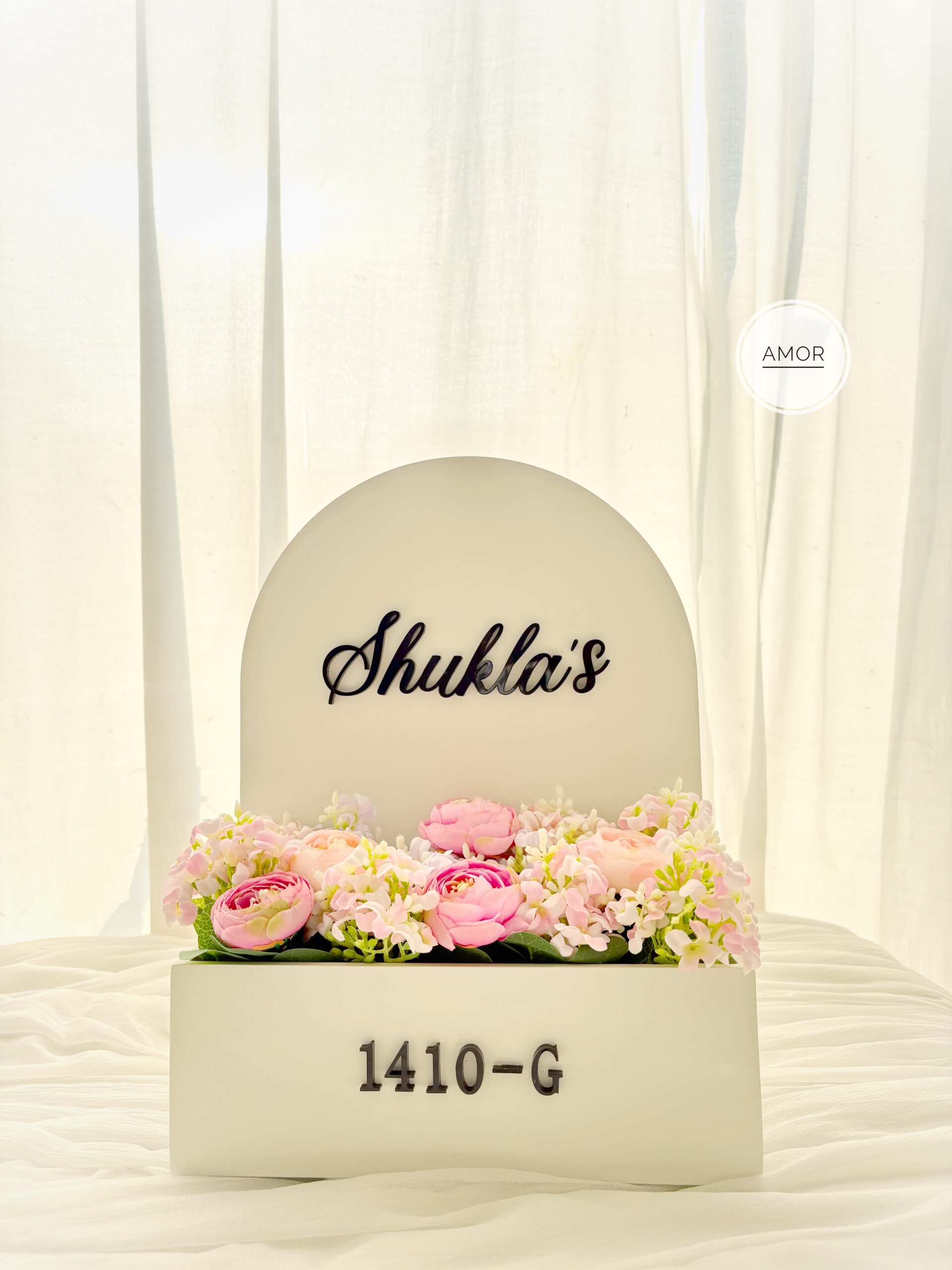 Wooden planter name sign - Small