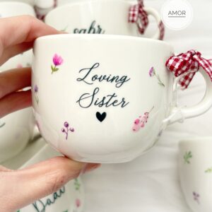 Personalized porcelain tea cups